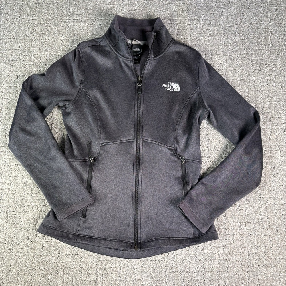 The North Face Agave Fleece Full Zip Jacket Small Charcoal Gray Women's